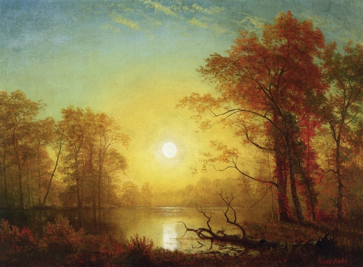 Albert Bierstadt Oil Painting Sunrise